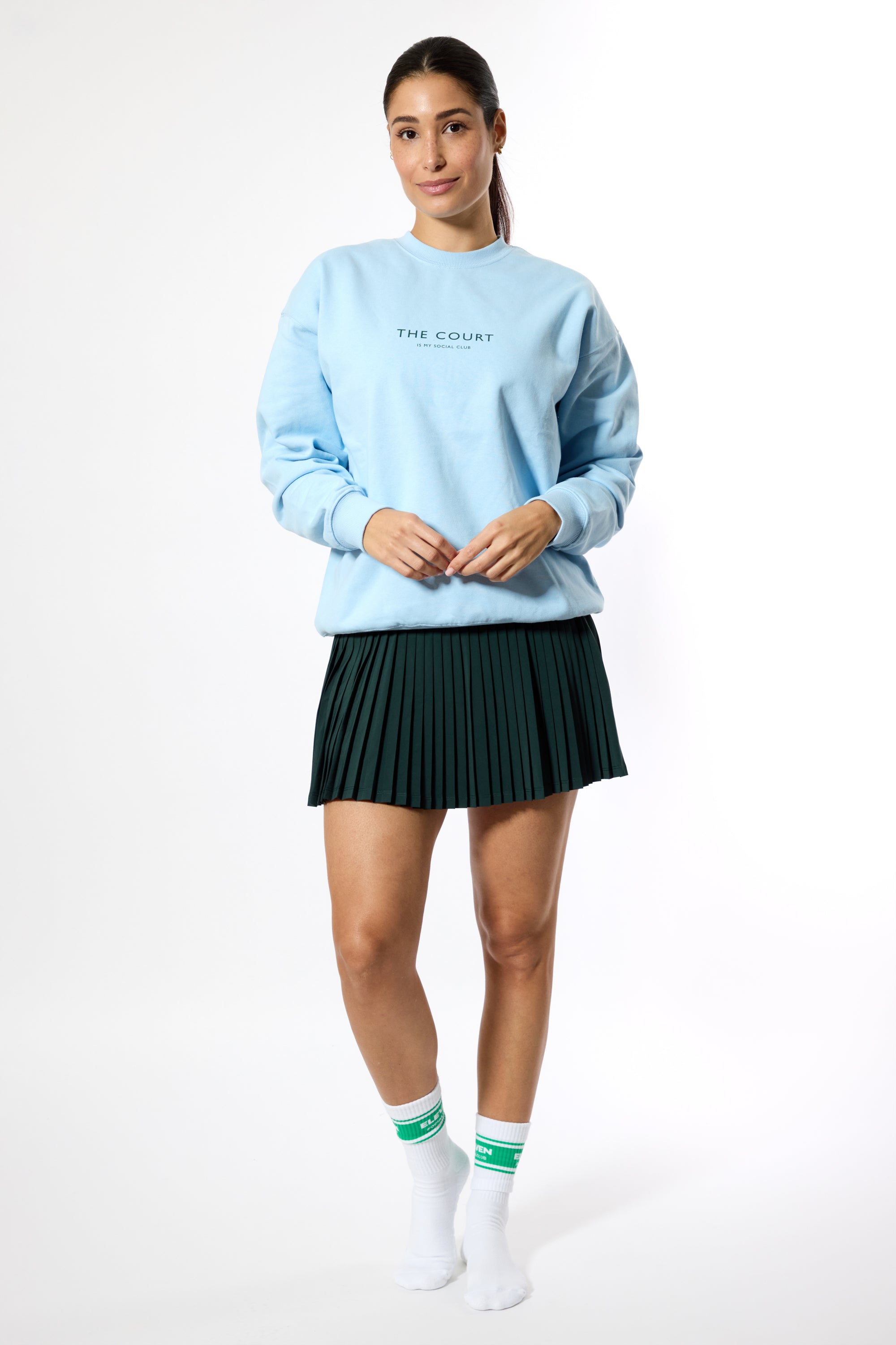 The Blue Courtside Crewneck