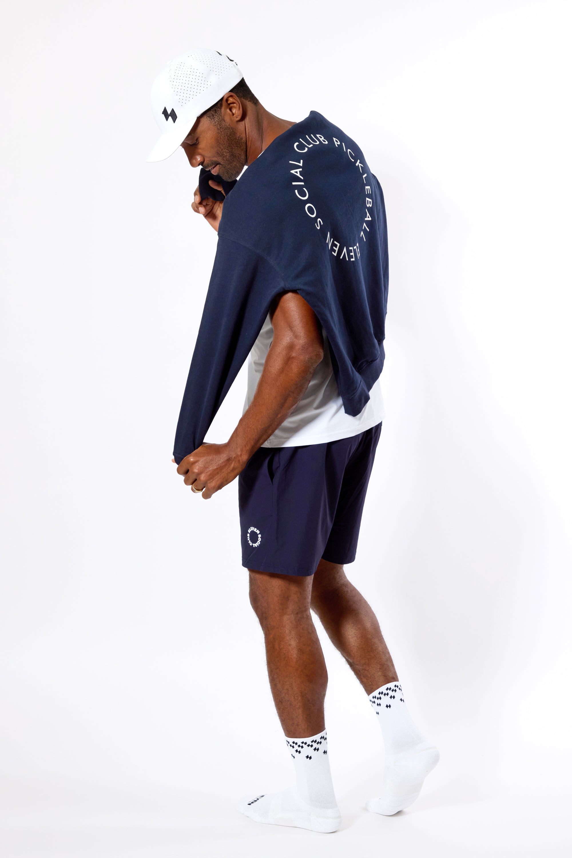 The Navy Blue Courtside Crewneck