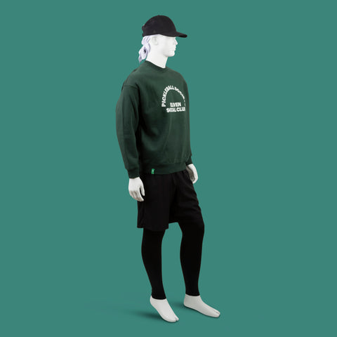 The Dark Green Heavyweight Cotton Pickleball Society Crewneck