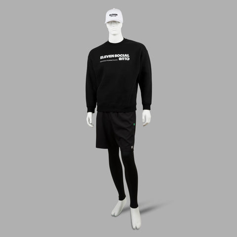 The Black Heavyweight Cotton Inverted Club Crewneck